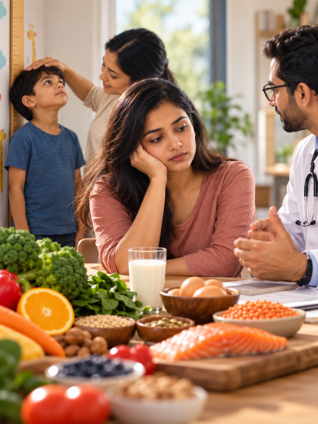 Doctor discussing malnutrition symptoms and nutrition with a patient