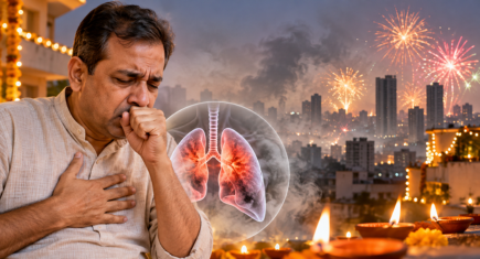 Diwali air pollution and COPD risks affecting lung health